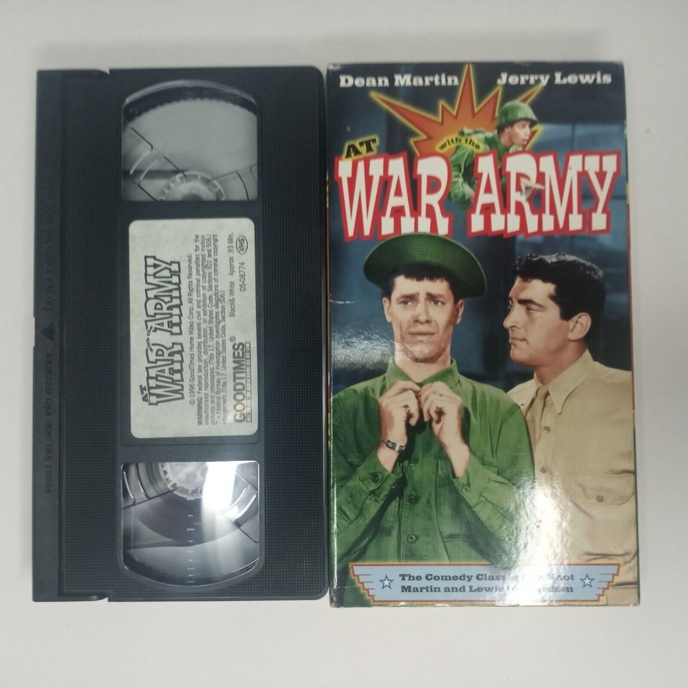 At War With the Army VHS 1950, 1997 Release Jerry Lewis Dean Martin